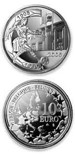 100 jaar derby België/Nederland 10 euro België 2005 Proof